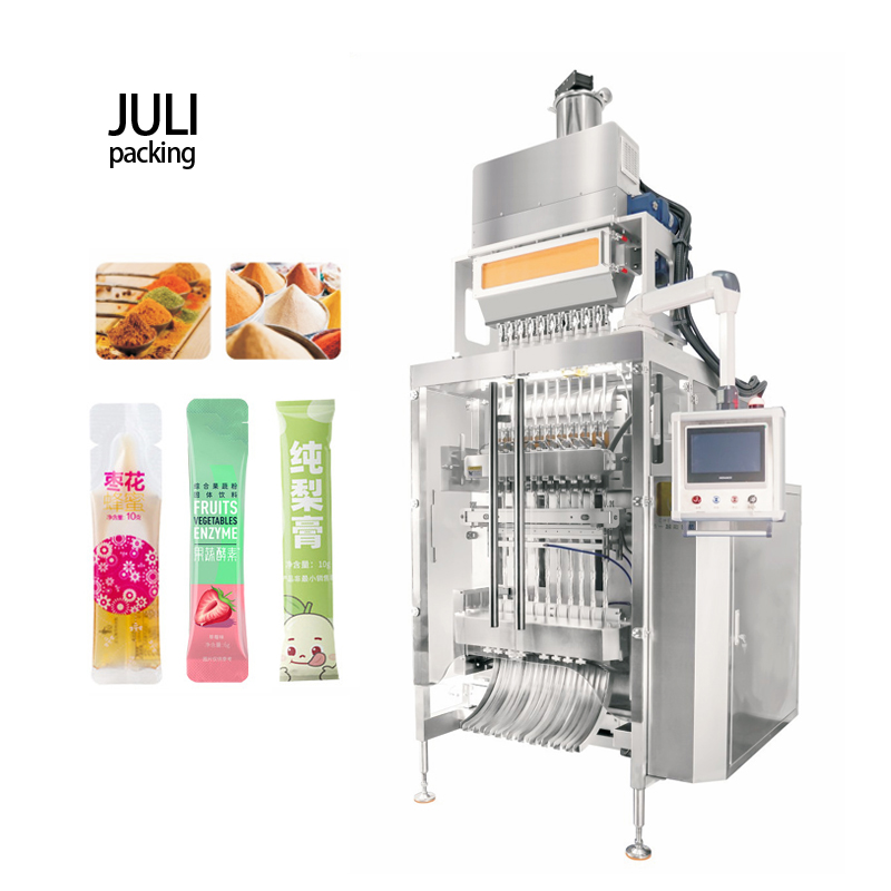 Multi-lane back sealing powder packing machine