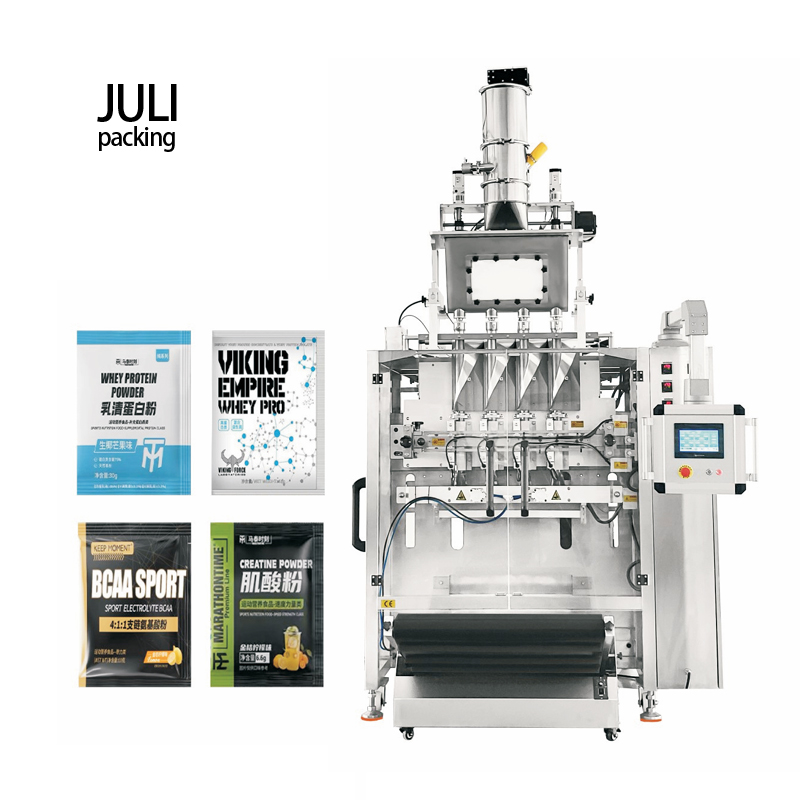 Multi-lane 3 side sealing powder packing machine